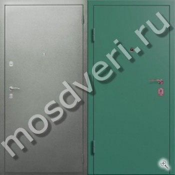 Металлическая дверь шумозащитная с простым окрасом с двух сторон - купить от производителя Мосдвери Металлическая дверь шумозащитная с простым окрасом с двух сторон